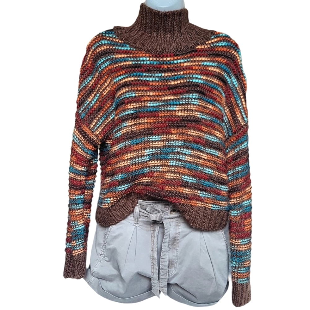 Moonlight Bay Cute Cropped Mock Neck Sweater